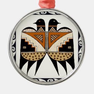 Mimbres Twin Birds Metalen Ornament