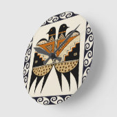 Mimbres Twin Birds Ronde Klok (Hoek)