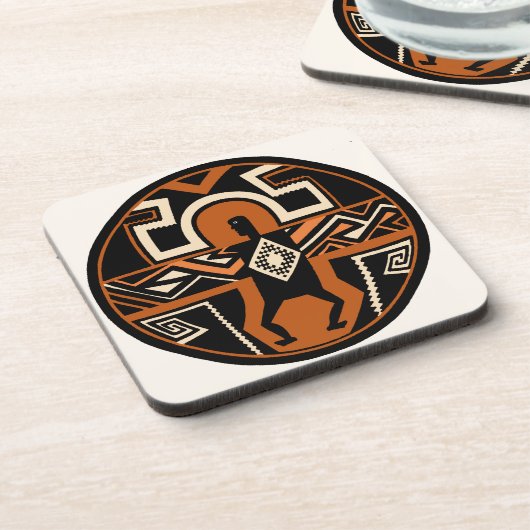 Mimbres Warrior Bier Onderzetter (Linkerzijde)