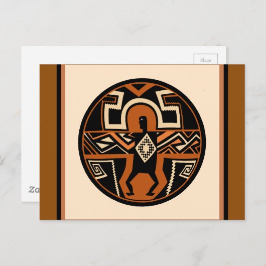 Mimbres Warrior Briefkaart (Voorkant / Achterkant)