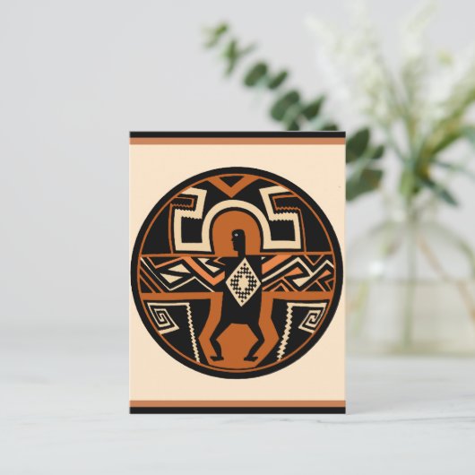 Mimbres Warrior Briefkaart (Staand voorkant)