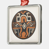 Mimbres Warrior Metalen Ornament (Links)