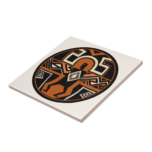 Mimbres Warrior Tegeltje (Zijkant)