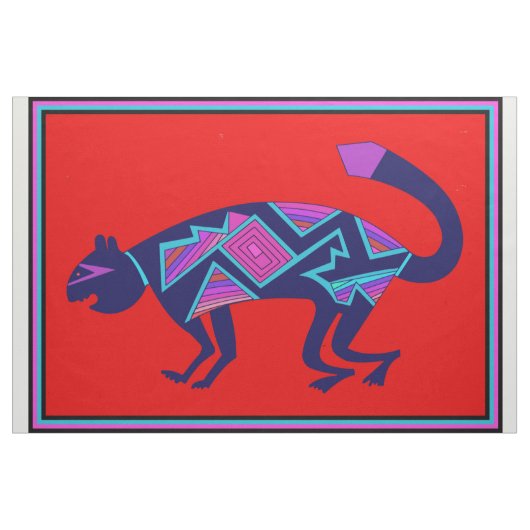 Mimbres Wild Cat Stof Ontwerp (Yard (91,4 cm))