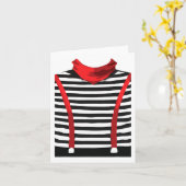 Mime Artiest Uitvoerder Kunst Halloween Kostuum Co Kaart (Gele Bloem)