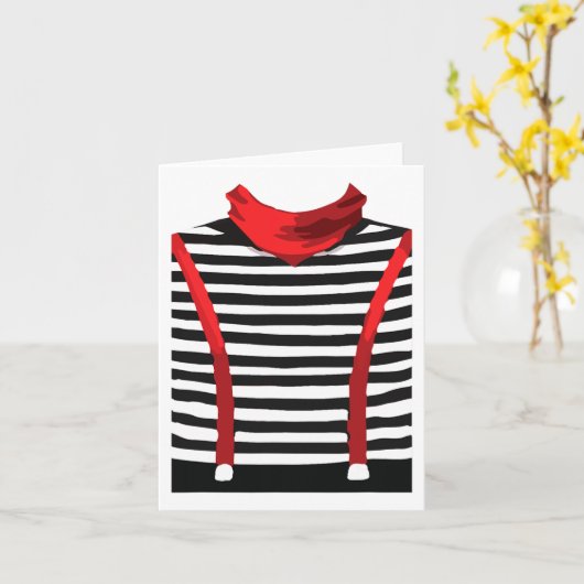 Mime Artiest Uitvoerder Kunst Halloween Kostuum Co Kaart (Gele Bloem)