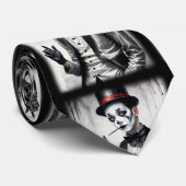 Mime grafisch ontwerp man stropdas (Opgerold)