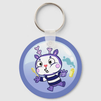 Mime in een bubbeltje sleutelhanger