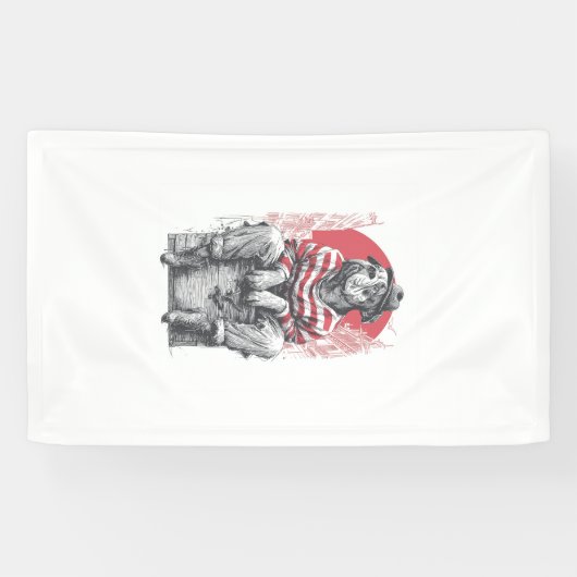 Mime Mastiff � Stille Grappige Hond Spandoek (Horizontaal)