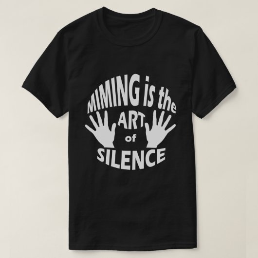Mime Pantomime Art uit Silence Black T-shirt (Design voorkant)