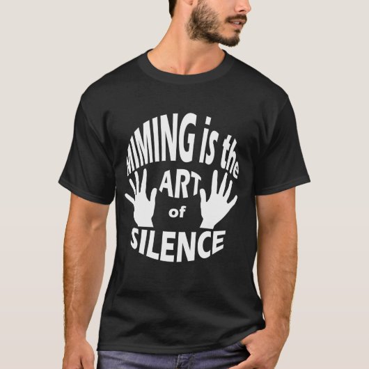 Mime Pantomime Art uit Silence Black T-shirt (Voorkant)