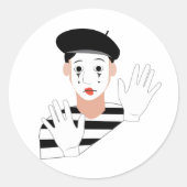 Mime Ronde Sticker (Voorkant)