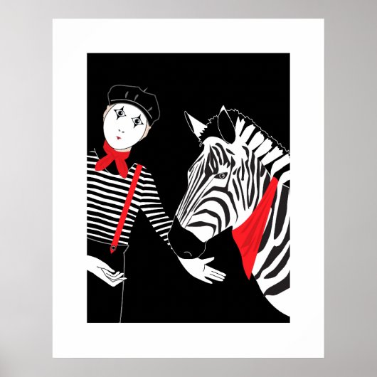 Mime Zebra poster (Voorkant)