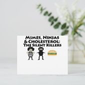 Mimes, Nijas en Cholesterol Briefkaart (Staand voorkant)