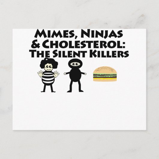 Mimes, Nijas en Cholesterol Briefkaart (Voorkant)