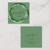 Mimetic Camouflage Abstracte Mode Woodland Vierkante Visitekaartje (Voorkant / Achterkant)