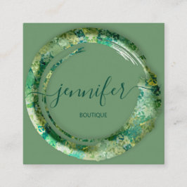 Mimetic Camouflage Abstracte Mode Woodland Vierkante Visitekaartje