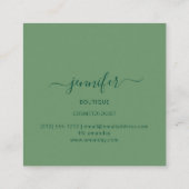 Mimetic Camouflage Abstracte Mode Woodland Vierkante Visitekaartje (Achterkant)