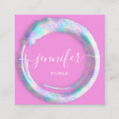 Mimetic Camouflage Abstracte Mode Wow Holograaf Vierkante Visitekaartje (Voorkant)