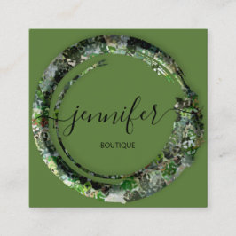 Mimetische Camouflage Militaire Mode Groen Vierkante Visitekaartje