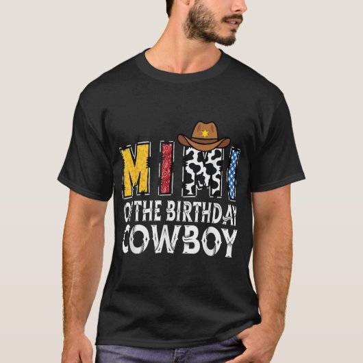 Mimi 1e Verjaardag Cowboy Western T-shirt (Voorkant)