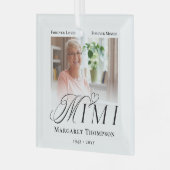 Mimi Aandenken Foto Herinnering Glas Ornament (Voorkant links)