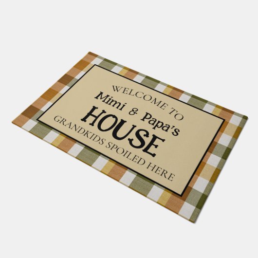Mimi and Papa's House Grandkids Spoiled Here Deurmat (Schuin)