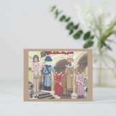Mimi, Art Deco Lady of 1928 Paper Doll Postcard Briefkaart (Staand voorkant)