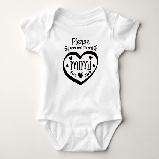 MIMI Baby Bodysuit, Mimi Baby Gift Romper (Voorkant)