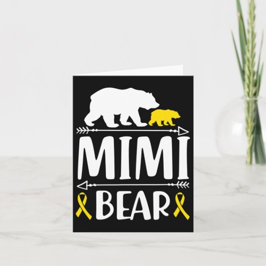 Mimi Beer Jeugd Kanker Awareness Gift Mam Van A Kaart (Voorkant)