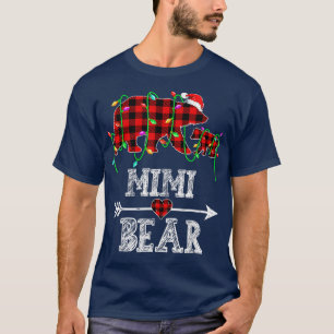 Mimi Beer Kerstmis Pajama Red Pset Buffalo Famil T-shirt