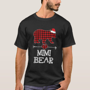 Mimi Beer Kerstmis Pajama Red Pset Buffalo Famil T-shirt