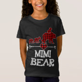 Mimi Beer Kerstmis Pajama Red Pset Buffalo Famil T-shirt (Voorkant)