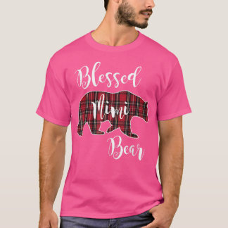 Mimi Beer Rood Tartan Fun Gif T-shirt
