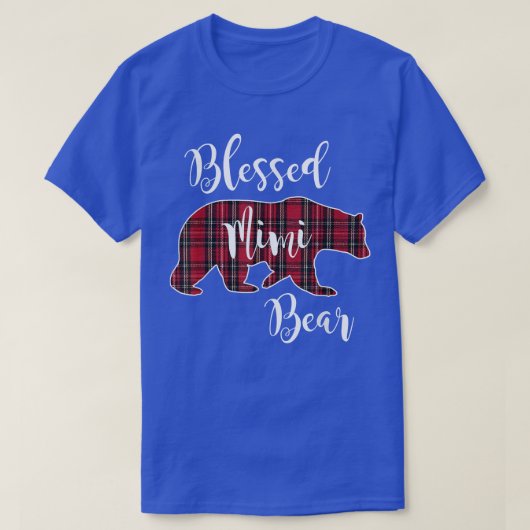 Mimi Beer Rood Tartan Fun Gif T-shirt (Design voorkant)