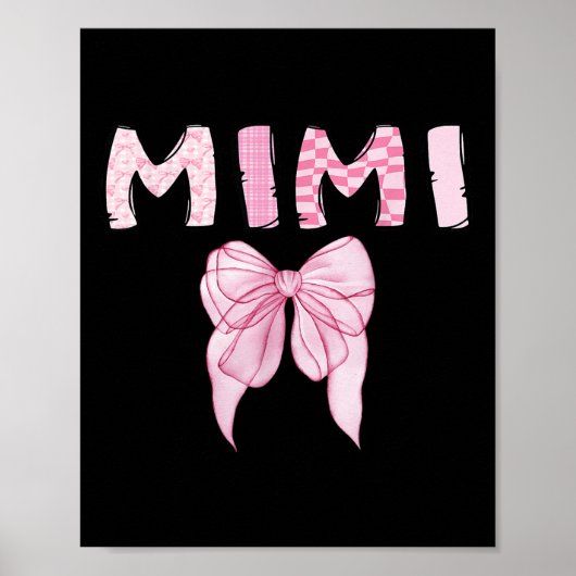 Mimi Birthday Girl Matching Coquette Nk Bow Poster (Voorkant)