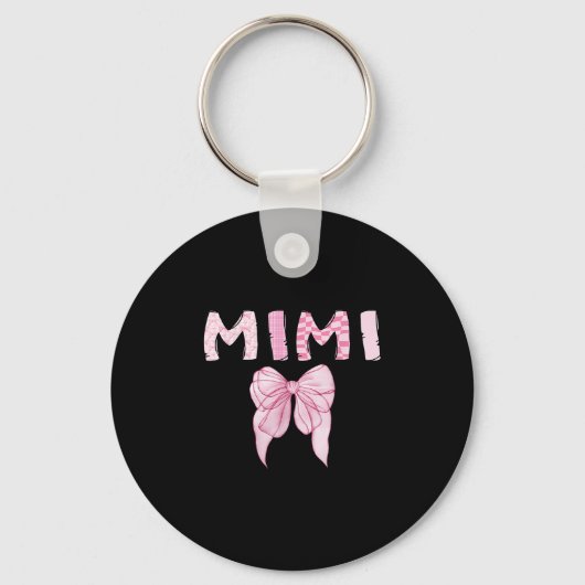 Mimi Birthday Girl Matching Coquette Nk Bow  Sleutelhanger (Voorkant)