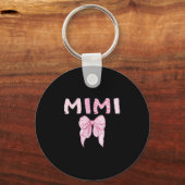 Mimi Birthday Girl Matching Coquette Nk Bow  Sleutelhanger (Voorkant)