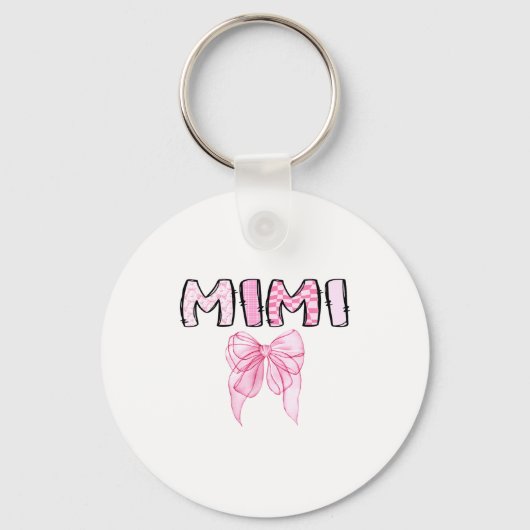 Mimi Birthday Girl Matching Coquette Nk Bow Sleutelhanger (Voorkant)