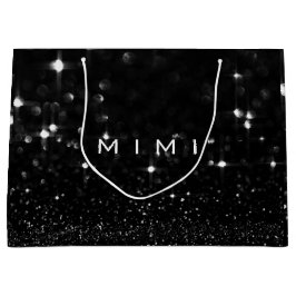 Mimi Black White Glitter Favor Gift Spark Groot Cadeauzakje
