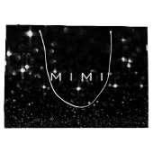 Mimi Black White Glitter Favor Gift Spark Groot Cadeauzakje (Achterkant)