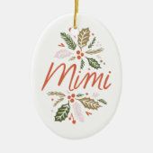 Mimi Bright Holly kerstfoto keramisch versierend Ornament (Voorkant)