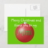 Mimi Christmas ornament briefkaart (Voorkant / Achterkant)