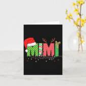 Mimi Claus Christmas Lights Pajama Family Matching Kaart (Gele Bloem)