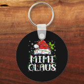 Mimi Claus Christmas Lights Pajama Family Matching Sleutelhanger (Voorkant)