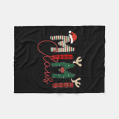 Mimi Claus Christmas Santa Hat Reindeer Grandma Gr Fleece Deken (Voorkant (Horizontaal))