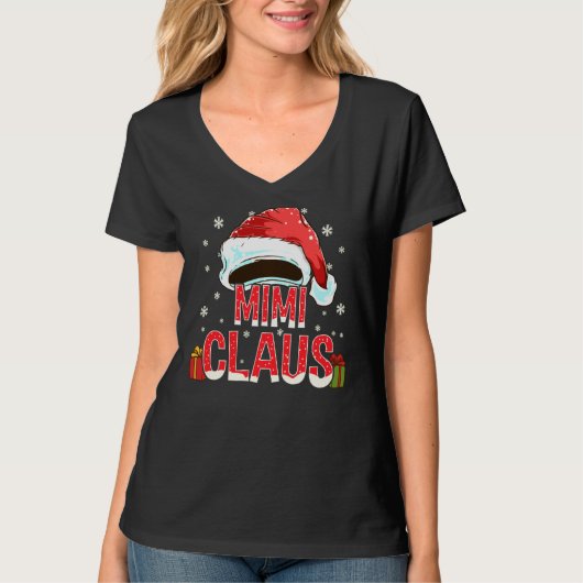 Mimi Claus Group Matching Family Kerstmis T-shirt (Voorkant)