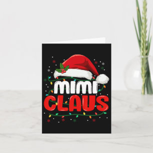 Mimi Claus Kerstverlichting Kerstmeisje familie Kaart