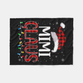 Mimi Claus Kerstverlichting Overeenkomend Familie Fleece Deken (Voorkant (Horizontaal))