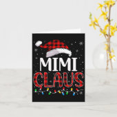 Mimi Claus Kerstverlichting Overeenkomend Familie  Kaart (Gele Bloem)